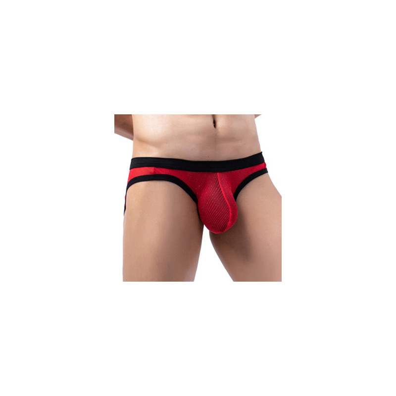 MenSexyWear Slip Clipo Rouge-Noir